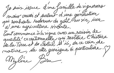 Je suis issue d'une famill de vignerons.